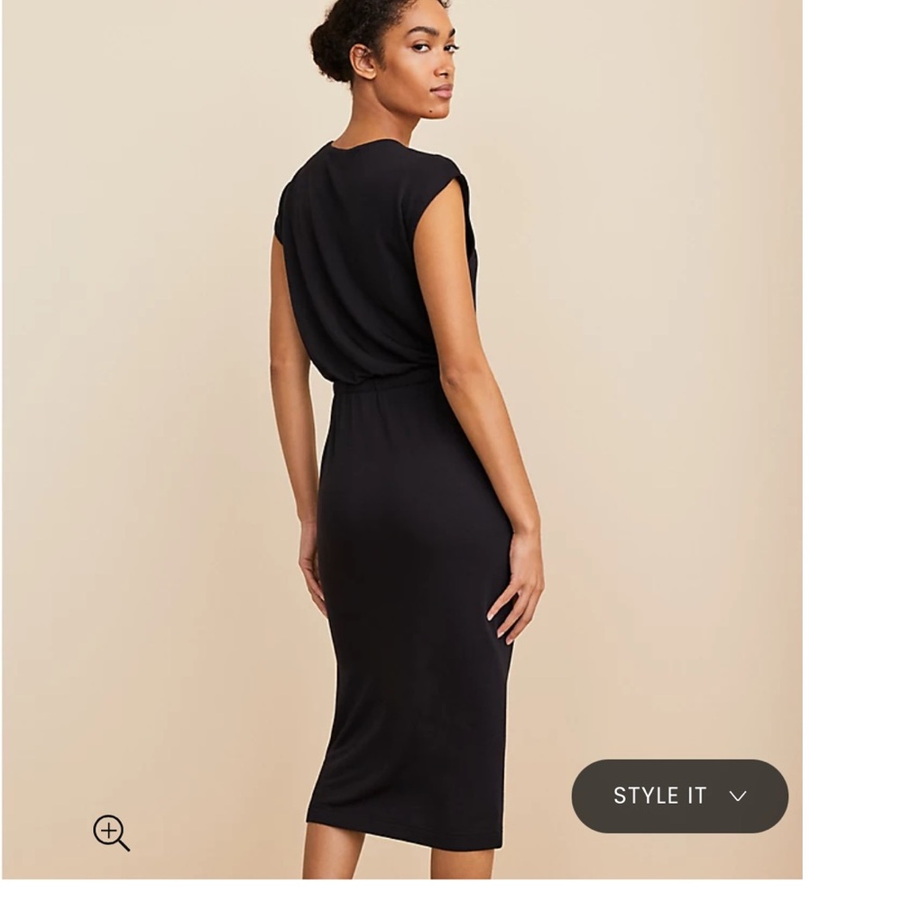 Lou & Grey Signaturesoft Column Midi Dress NWT